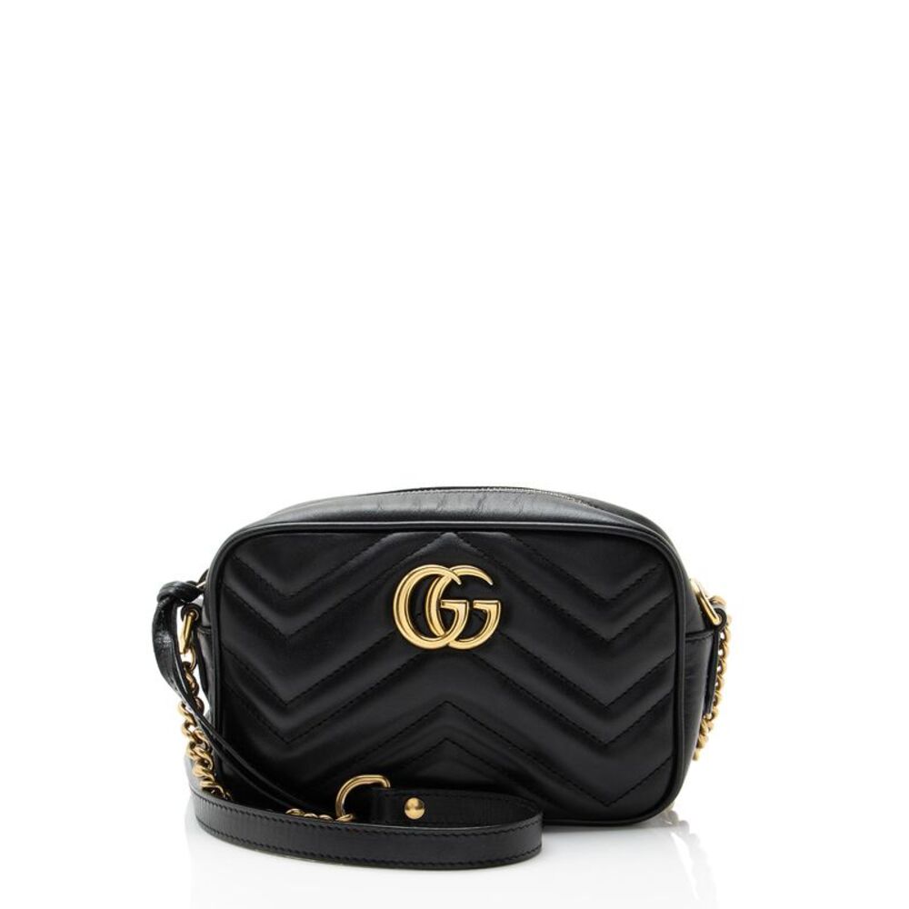 Gucci Matelasse Leather GG Marmont Mini Camera Bag